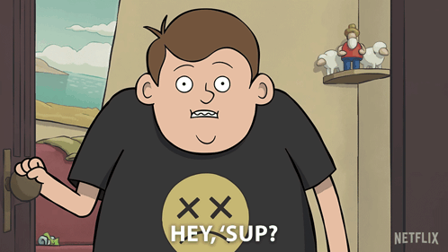 Cartoon Character Wearing Hey Sup Shirt