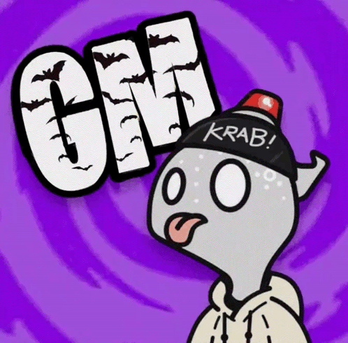 Cartoon Character Wearing Krab Hat