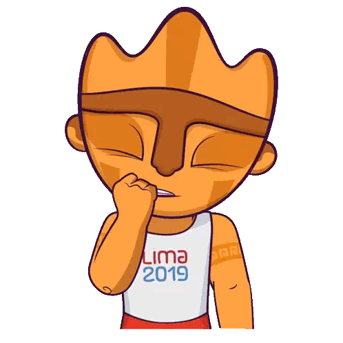 Cartoon Character Wearing Lima 2019 Shirt
