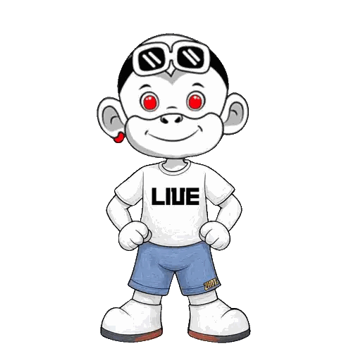 Cartoon Character Wearing Liue Shirt