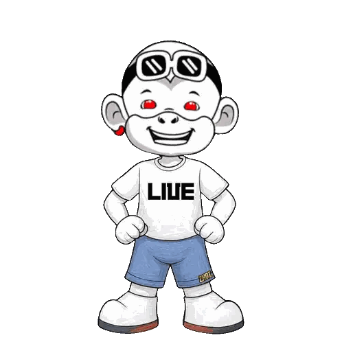 Cartoon Character Wearing Live Shirt