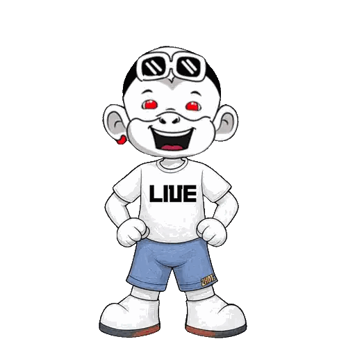 Cartoon Character Wearing Live Shirt