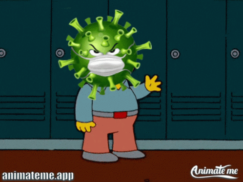 Cartoon Character Wearing Mask with Animateme.app