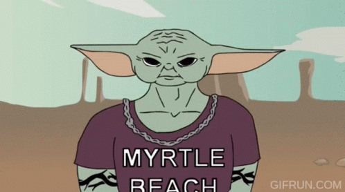 Cartoon Character Wearing Myrtle Beach Shirt GIF