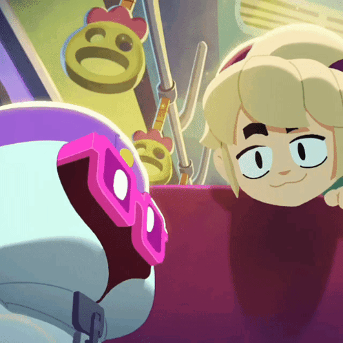 Cartoon Character Wearing Pink Sunglasses