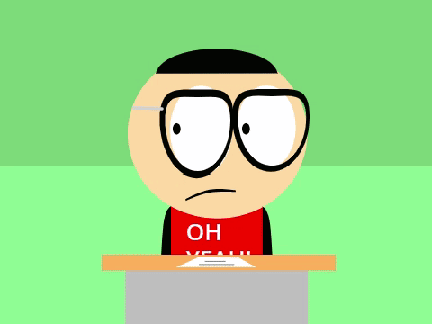 Cartoon Character Wearing Red Shirt Saying Oh Yeah
