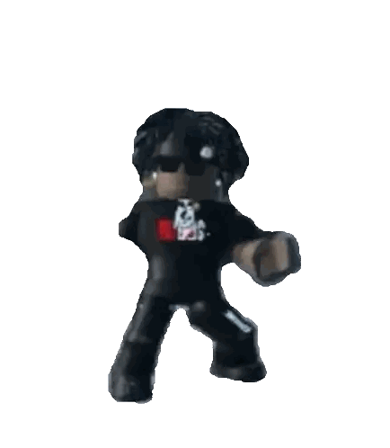 Cartoon Character Wearing Roses Shirt