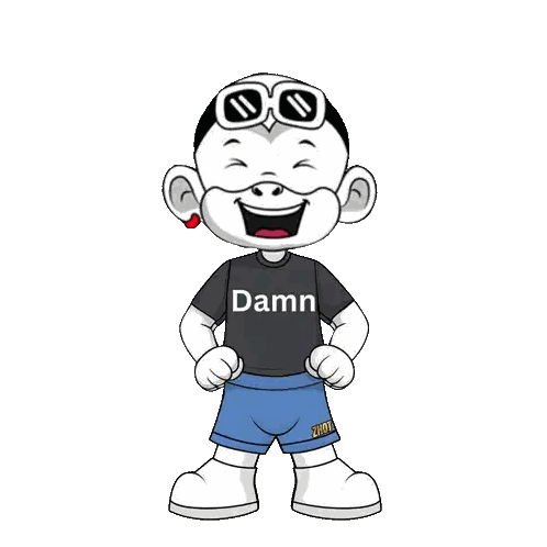Cartoon Character Wearing Shirt and Shorts