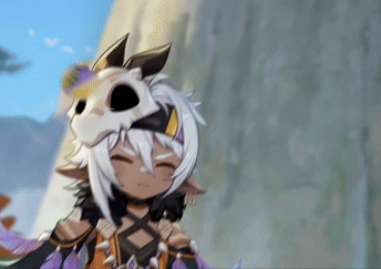 Cartoon Character Wearing Skull Mask GIF