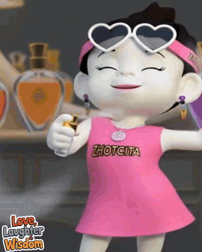 Cartoon Character Wearing Sunglasses and Hotcita Shirt