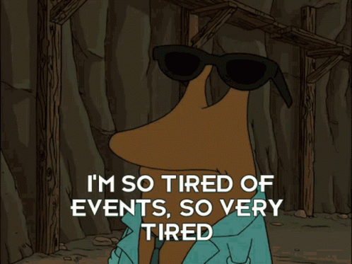 Cartoon Character Wearing Sunglasses Saying Very Tired