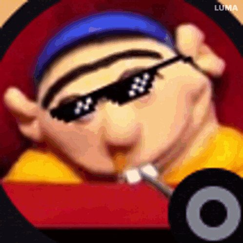 Cartoon Character Wearing Sunglasses With Luma