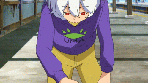 Cartoon Character Wearing Uma Purple Shirt