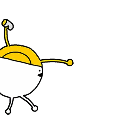 Cartoon Character Wearing Yellow Hat Holding Milk