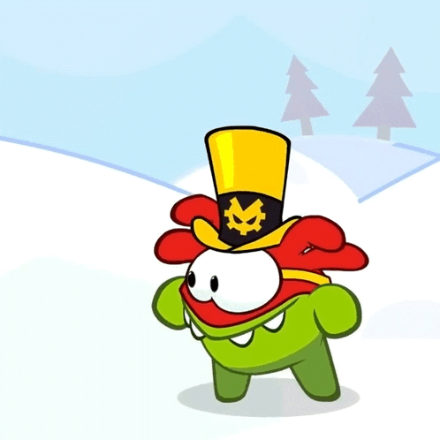 Cartoon Character Wearing Yellow Top Hat GIF