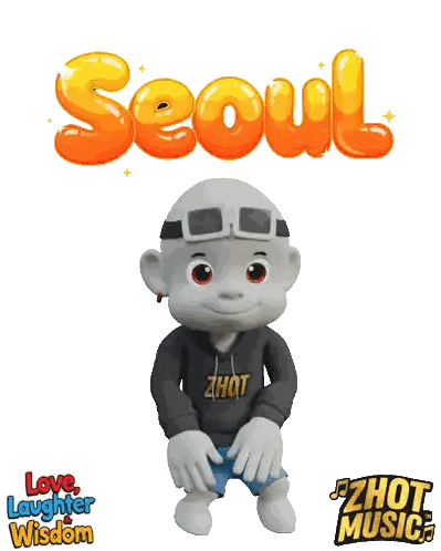 Cartoon Character Wearing Zhot Hoodie