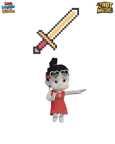 Cartoon Character Wearing Zhout Music Shirt
