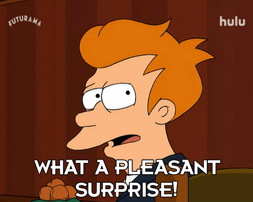 Cartoon Character What A Pleasant Surprise Futurama Logo GIF