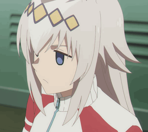 Cartoon Character White Hair Blue Eye