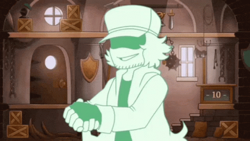 Cartoon Character with 10 Sign