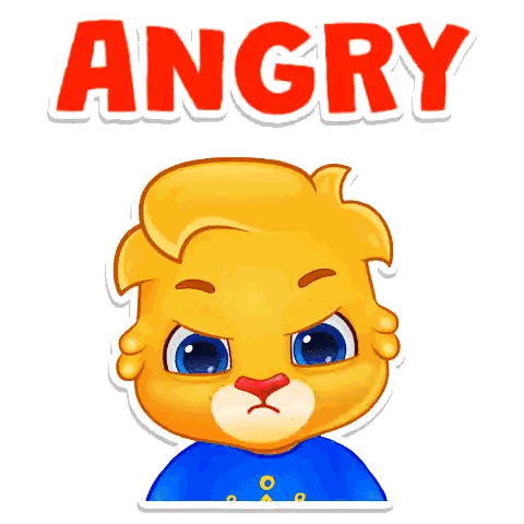 Cartoon Character With Angry Behind