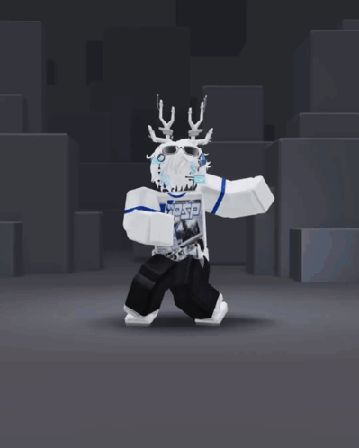 Cartoon Character With Antlers And Shirt Saying Fate GIF