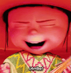 Cartoon Character with Arriba Shirt