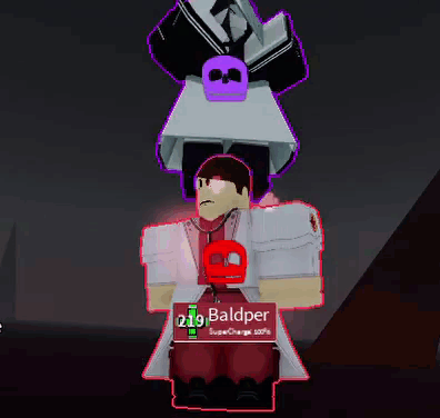 Cartoon Character With Baldper on Chest