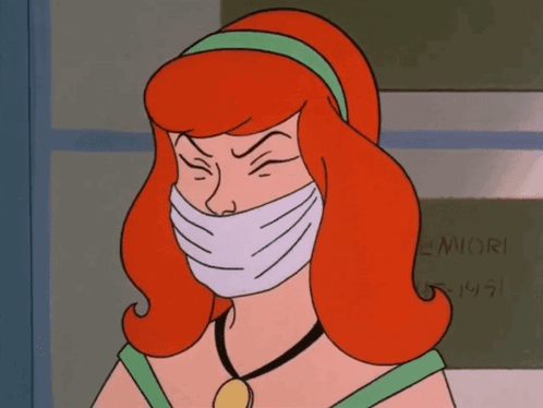 Cartoon Character With Bandage Around Mouth Emori GIF