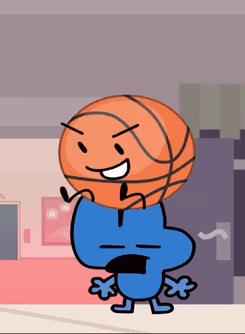 Cartoon Character With Basketball on Another's Head