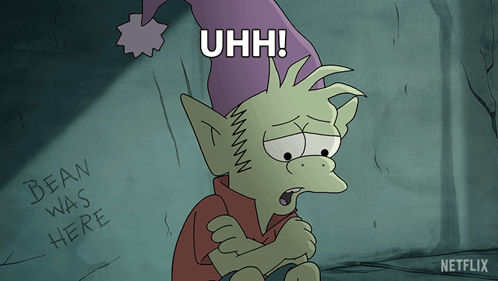 Cartoon Character With Bean Was Here On Wall GIF