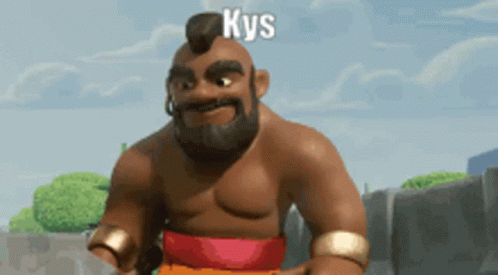Cartoon Character With Beard and Mohawk