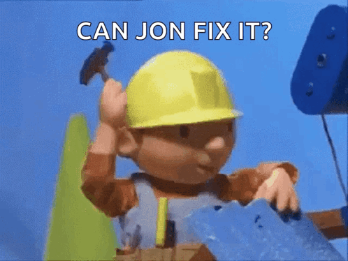 Cartoon Character with Beard in Overalls and Plaid Shirt
