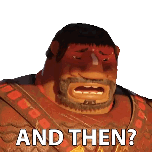 Cartoon Character with Beard Saying And Then