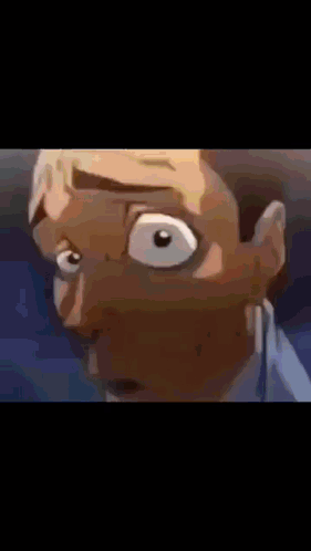 Cartoon Character With Big Eyes Close Up