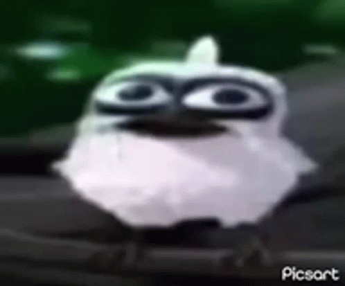 Cartoon Character With Big Eyes Close Up