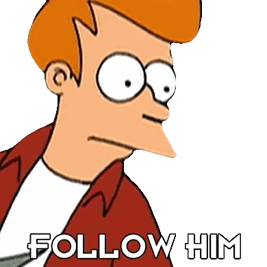Cartoon Character With Big Eyes Follow Him