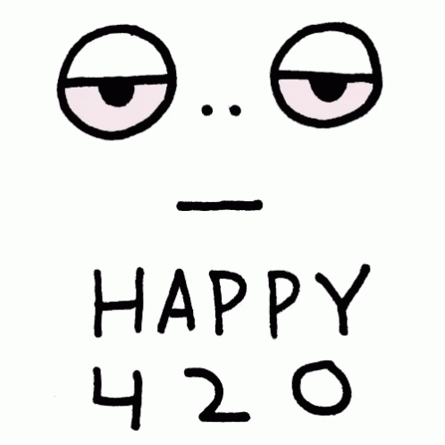 Cartoon Character with Big Eyes on Green Background