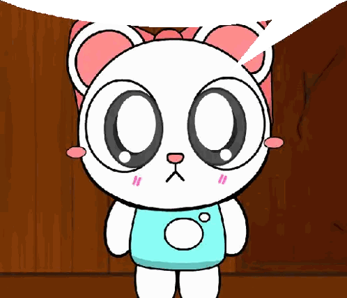 Cartoon Character With Big Eyes Speech Bubble