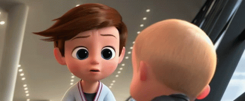 Cartoon Character with Big Eyes Talking