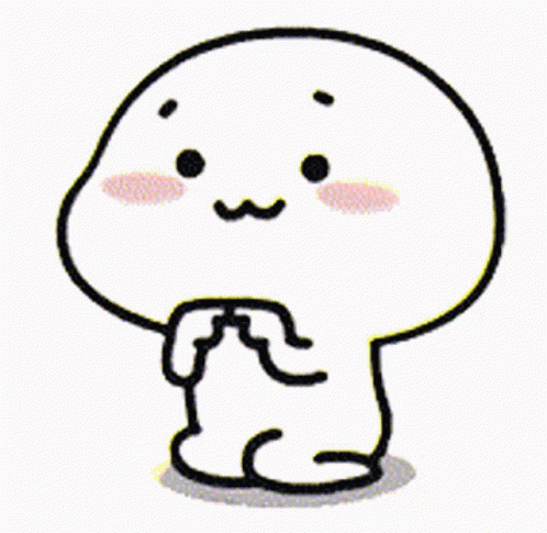 Cartoon Character With Big Head Standing On Knees GIF