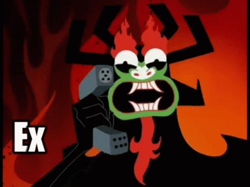 Cartoon Character With Big Mouth and Ex