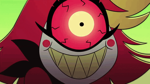 Cartoon Character With Big Red Eyes GIF