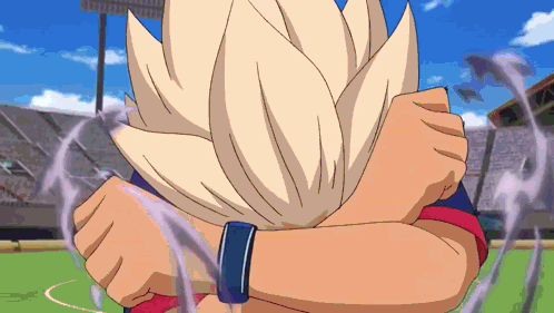 Cartoon Character With Blonde Hair and Watch