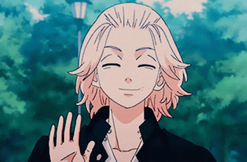 Cartoon Character With Blonde Hair Waving GIF