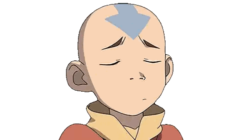 Cartoon Character With Blue Arrow Smiling