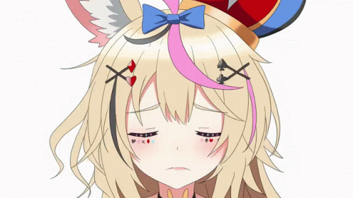 Cartoon Character With Blue Bow Close Up