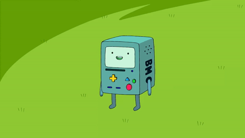 Cartoon Character with Blue Box on Head