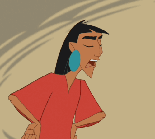 Cartoon Character With Blue Earring Gesturing GIF