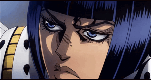 Cartoon Character with Blue Hair and Eyes